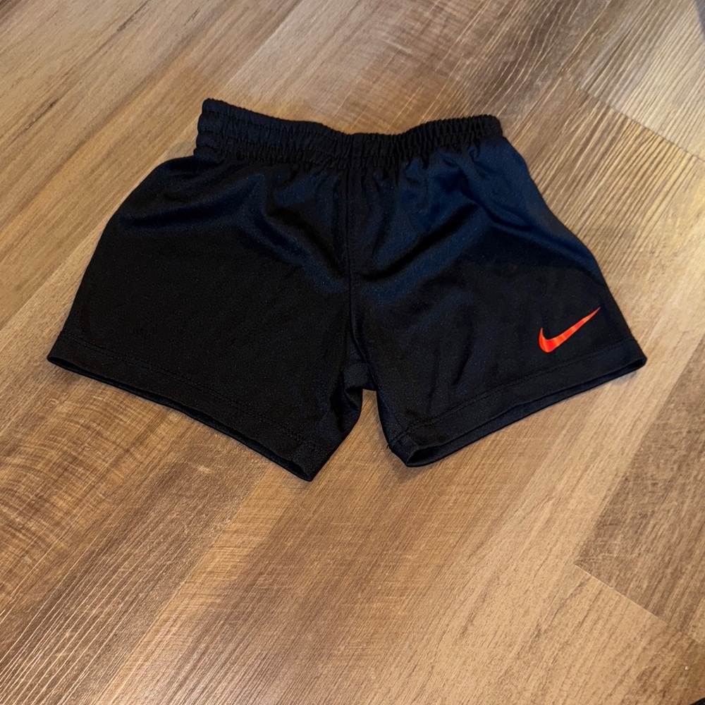 Nike Black Shorts with Red Logo